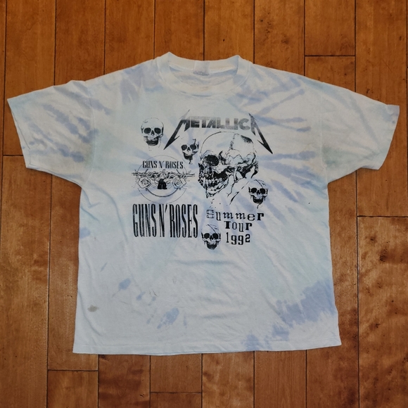 Vintage Guns N' Roses Metallica 1992 Summer Tour concert T Shirt